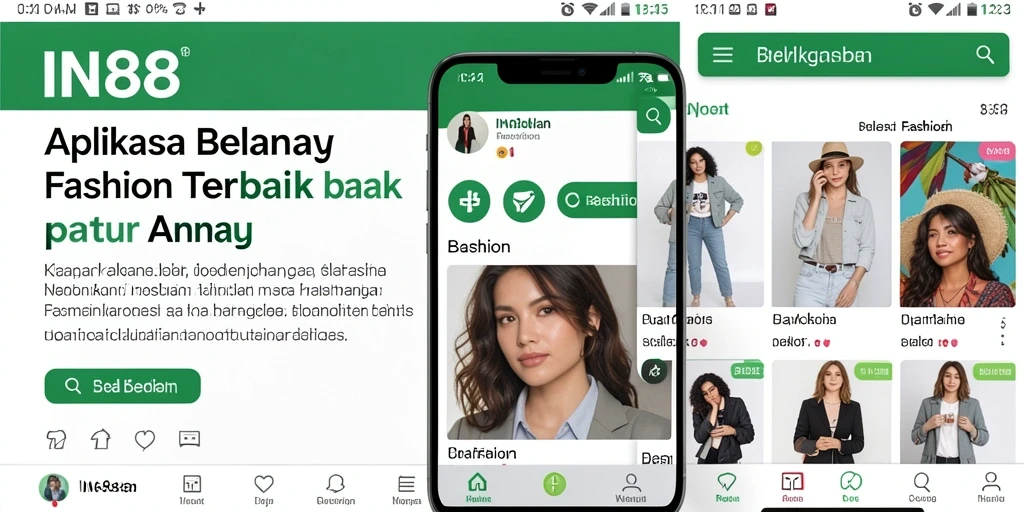 Tampilan antarmuka modern IN88 untuk berbelanja fashion.