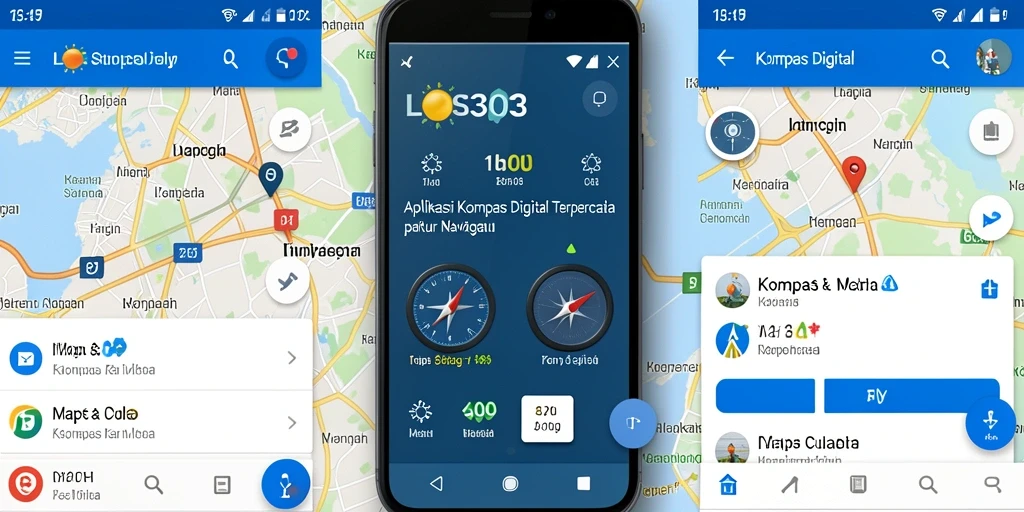Antarmuka aplikasi Kompas Digital LOS303 yang informatif dan intuitif.