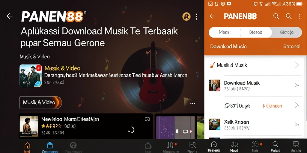 Tampilan antarmuka aplikasi PANEN88 untuk Download Musik yang intuitif.