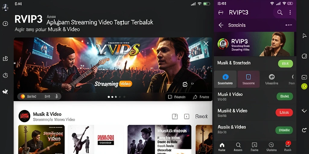 Tampilan antarmuka aplikasi RVIP3 dengan fungsi Streaming Video yang menarik.