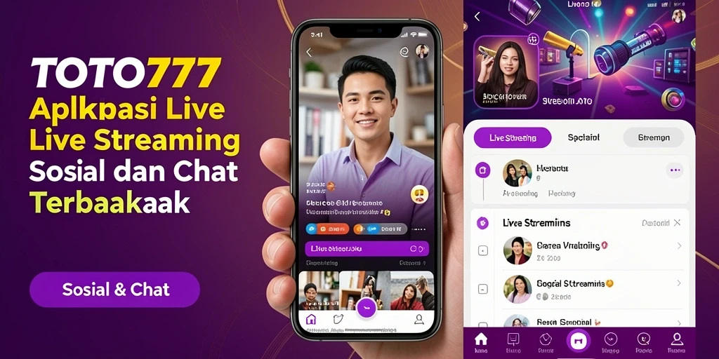 Antarmuka pengguna TOTO777 yang menarik dengan fitur Live Streaming.