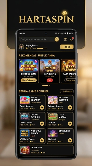 Tampilan katalog aplikasi hartaspin